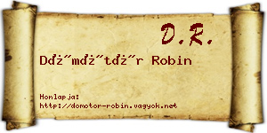 Dömötör Robin névjegykártya